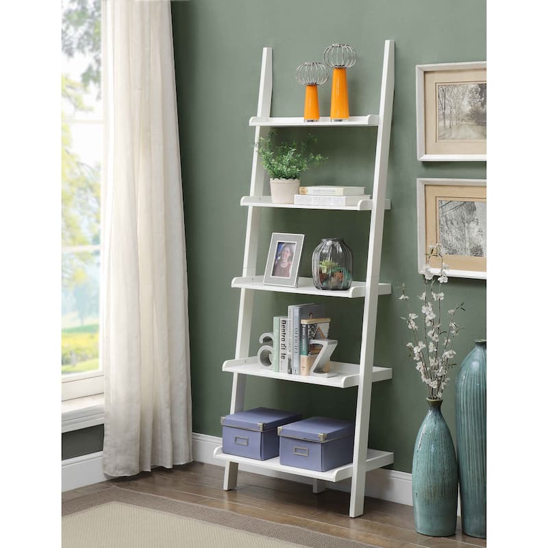 Convenience Concepts French Country Bookshelf Ladder - White