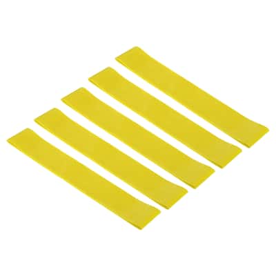 5Pcs TPE Resistance Bands Elastic Workout Bands Exercise Loop Medium, Yellow - 0.7mm