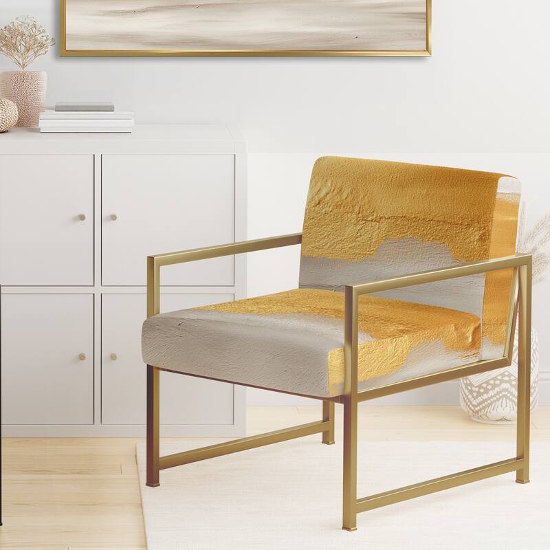 Designart "From the Shore" Upholstered Beach Accent Chair - Nautical & Coastal Arm Chair For Bedroom