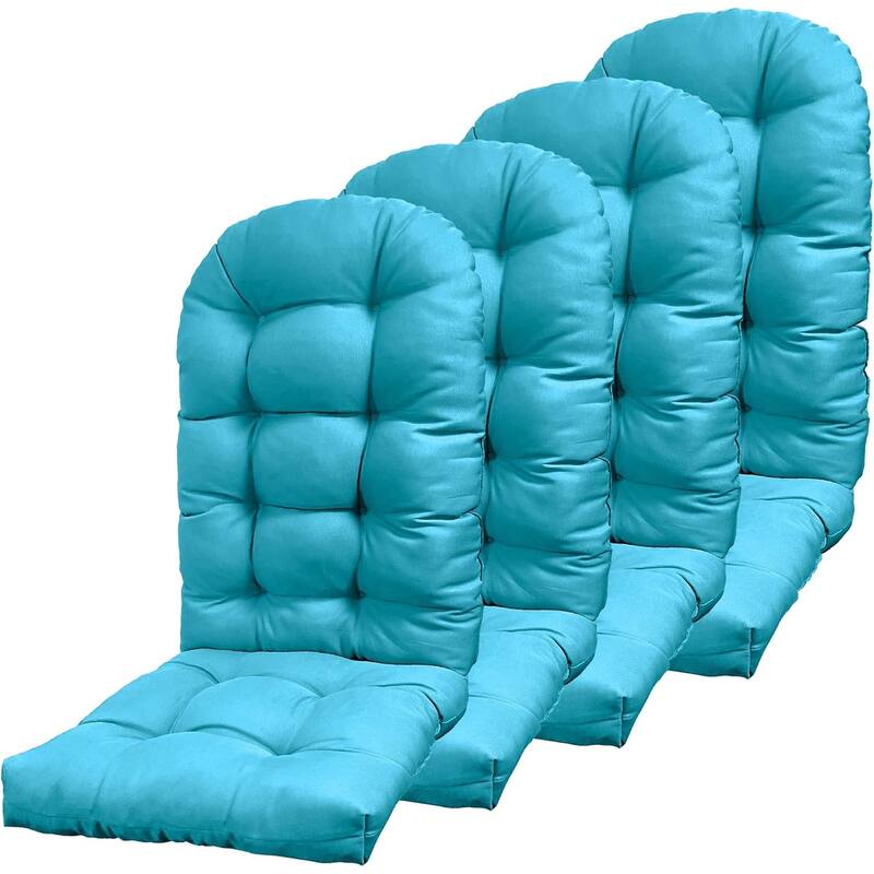 WINSOON 49x20x5 Inch Adirondack Chair Cushion Set of 4, Thickened and High Back Chair Cushion - Baby Blue