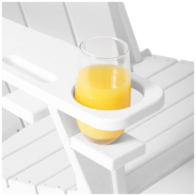 Polytrends Alvaro Outdoor Adirondack Chair with Cup Holder (Set of 4)