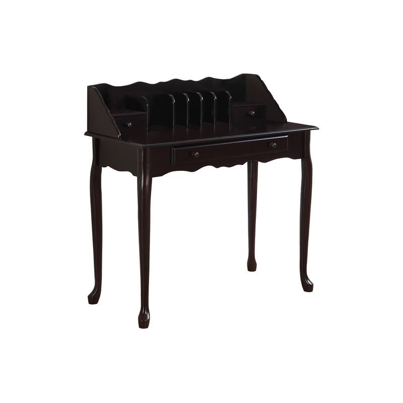 Computer Desk, Home Office, Laptop, Storage Drawers, 36"l, Work, Brown Wood, Traditional