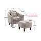preview thumbnail 20 of 24, Arms Chair with Ottoman Mid Century Barrel Chair for Living Room