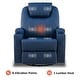 preview thumbnail 46 of 46, MCombo Manual Swivel Glider Rocker Recliner Chair with Massage and Heat, Faux Leather 8031