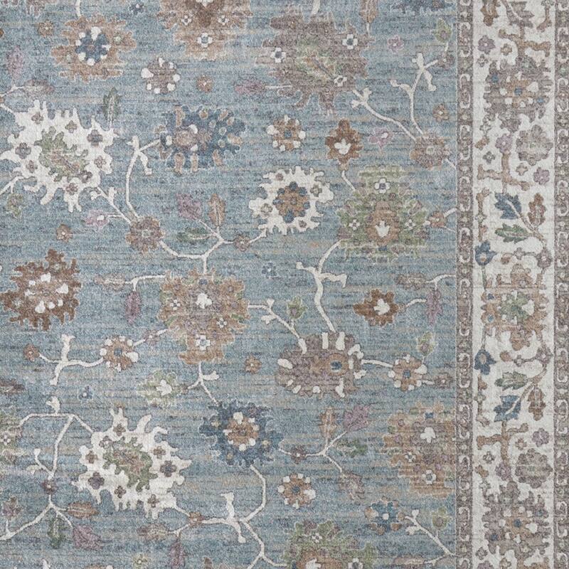 HomeRoots Floral Bohemian Rectangle Area Rug