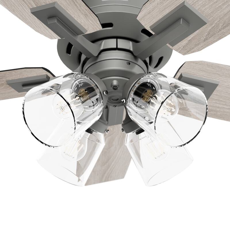 Hunter Gatlinburg Ceiling Fan w/ LED Light Kit, Handheld Remote - Transitional- EASY INSTALLATION