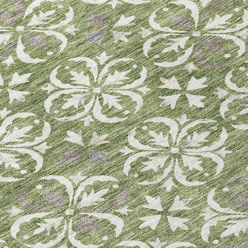 Machine Washable Indoor/ Outdoor Chantille Traditional Medallion Rug