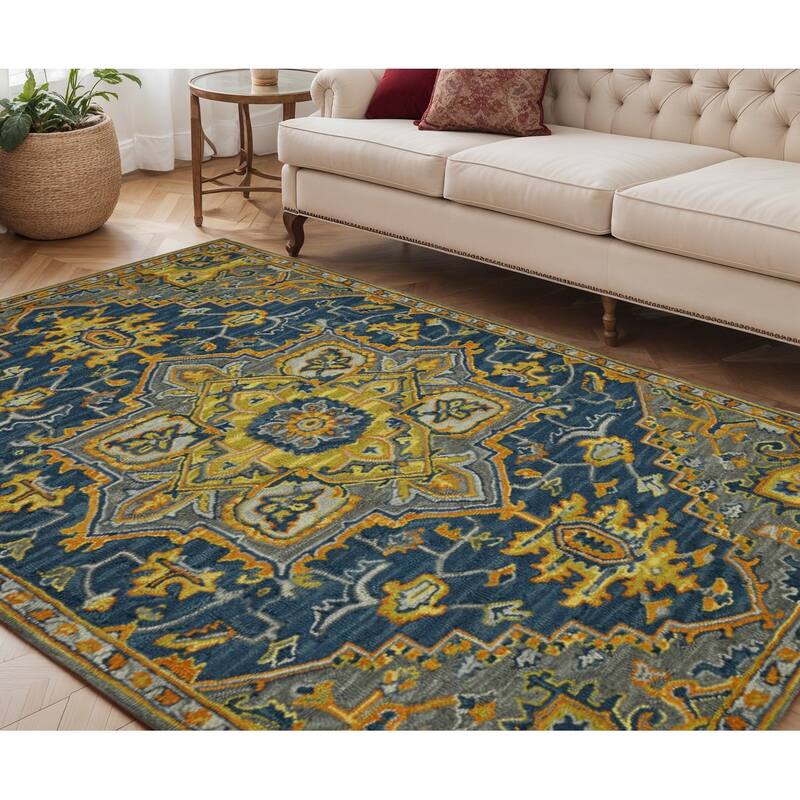 HomeRoots Medallion Bohemian Rectangle Area Rug - 96.00 in. x 60.00 in.  x 0.45 in.