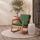 preview thumbnail 10 of 89, SAFAVIEH Outdoor Patio Furniture Vernon Rocking Chair w/ Cushion - 25.6" W x 37.7" D x 30.7" H