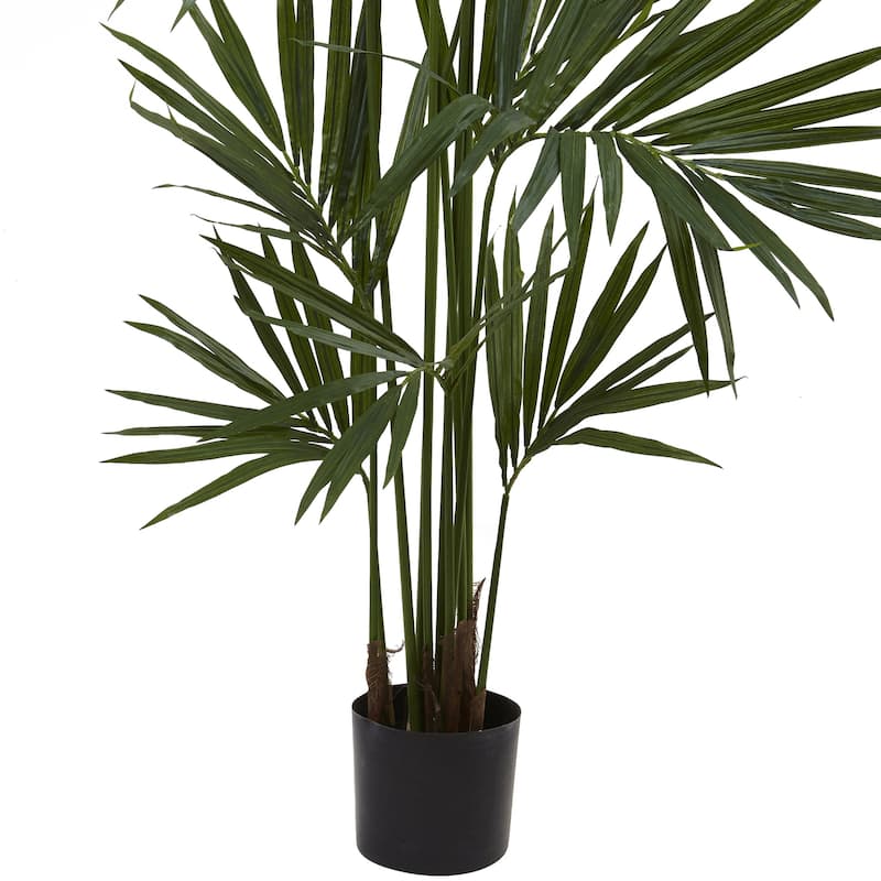 Tall Artificial Palm Tree - 84" Indoor Fake Tree in Pot - Realistic Silk Tree Decor for Home Office - 7ft.