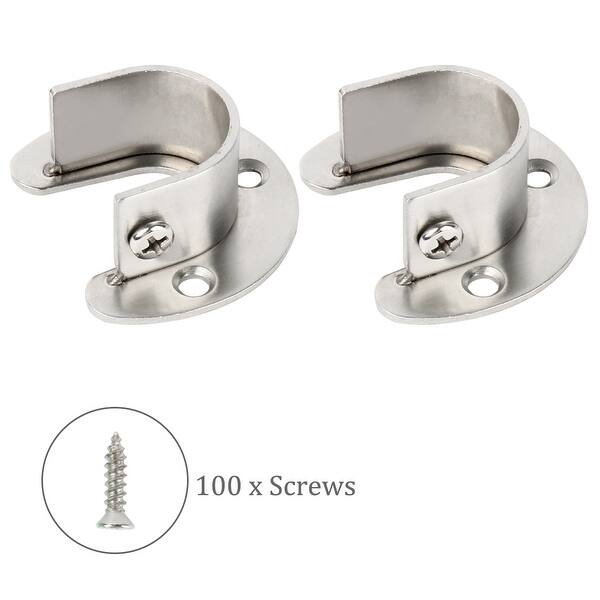 Shop Stainless Steel Clothes Closet Rod Bracket Flange Lever