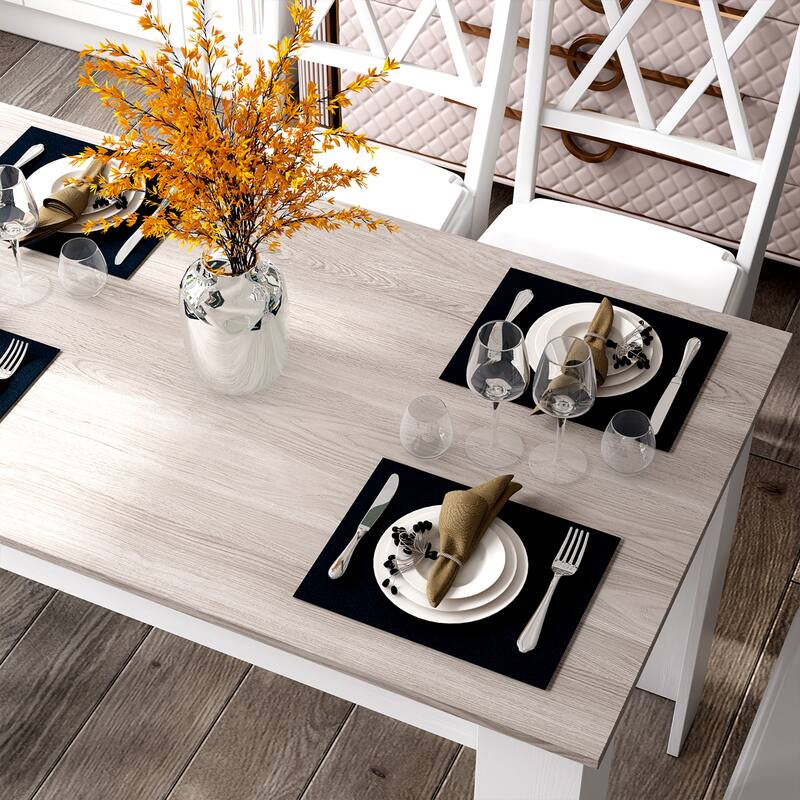 Costway Dining Table 47 Inch Kitchen Dining Table Rectangular for