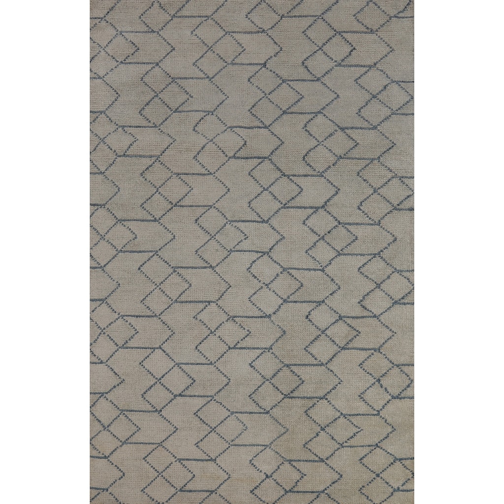 Contemporary Moroccan Oriental Area Rug Handmade Wool Carpet - 5'0" x 7'11"