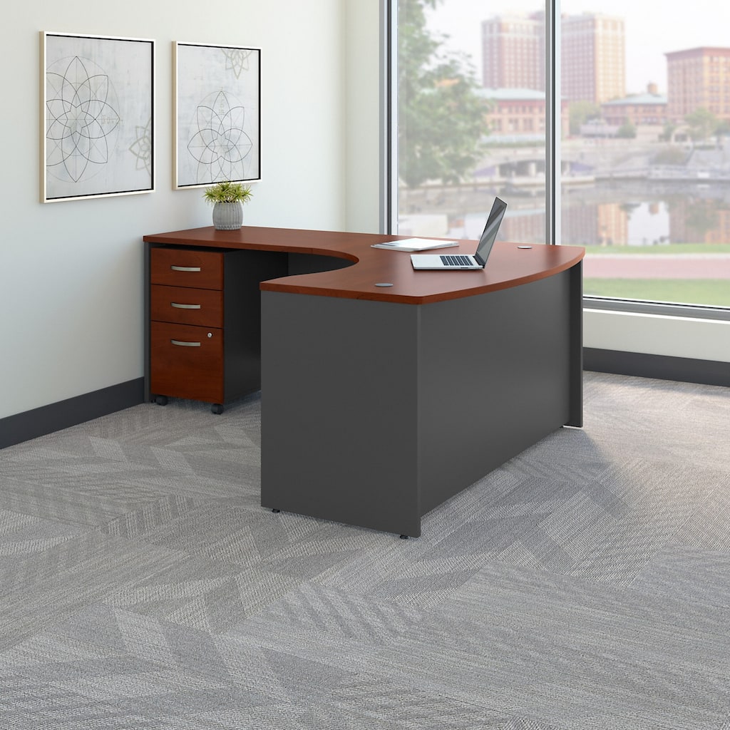 Series C Left Handed L Desk with Drawers by Bush Business Furniture