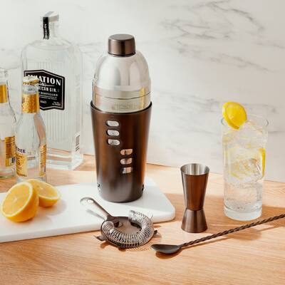 Dial-a-Recipe Cocktail Shaker and Bar Tools Set