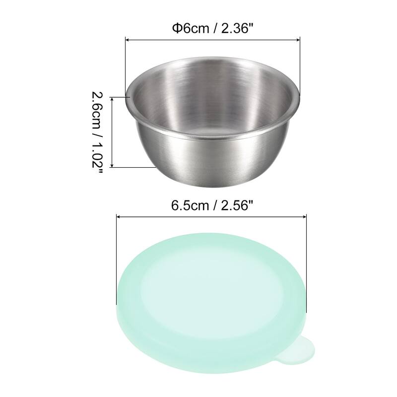 3pcs Salad Dressing Container 1.7oz Small Condiment Containers w lids - 50ml / 1.7oz - Blue