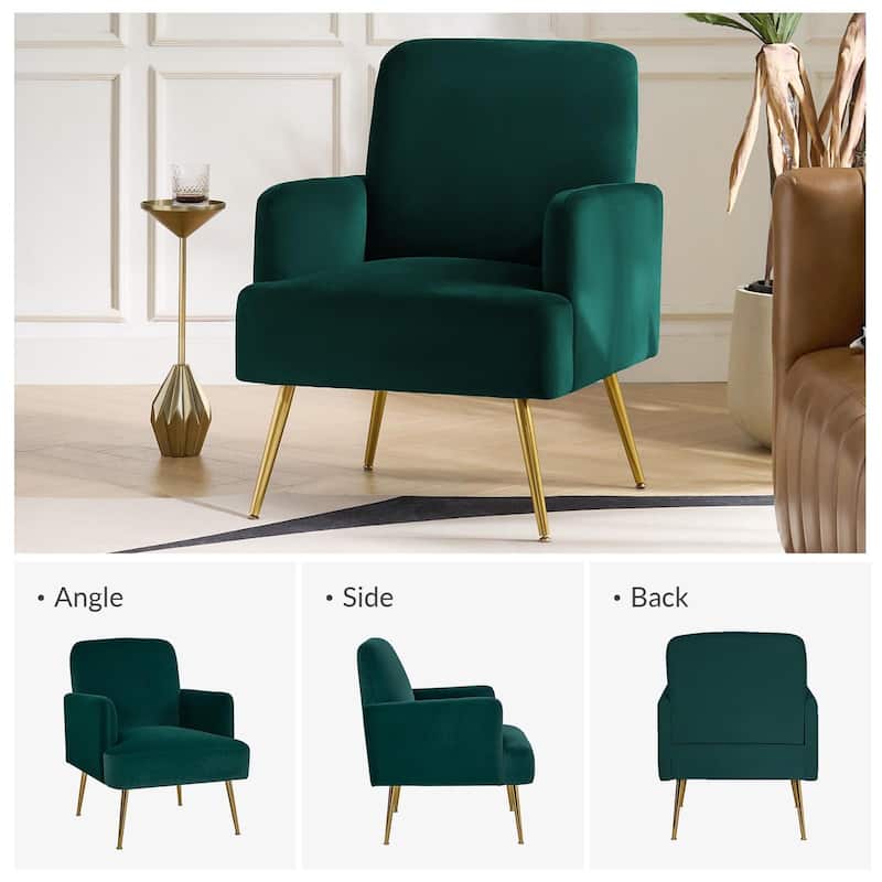 Ferrera Comfy Accent Armchair with Recessed Arms Set of 2