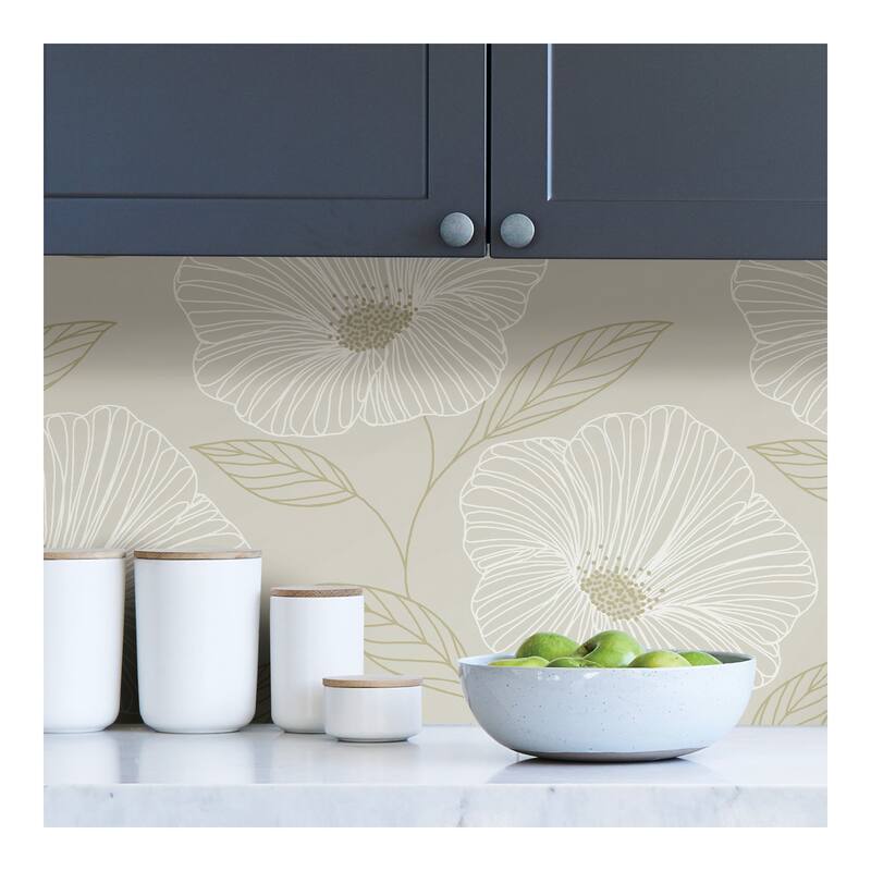 Dove Floweret Peel & Stick Wallpaper - 216in x 20.5in x 0.025in