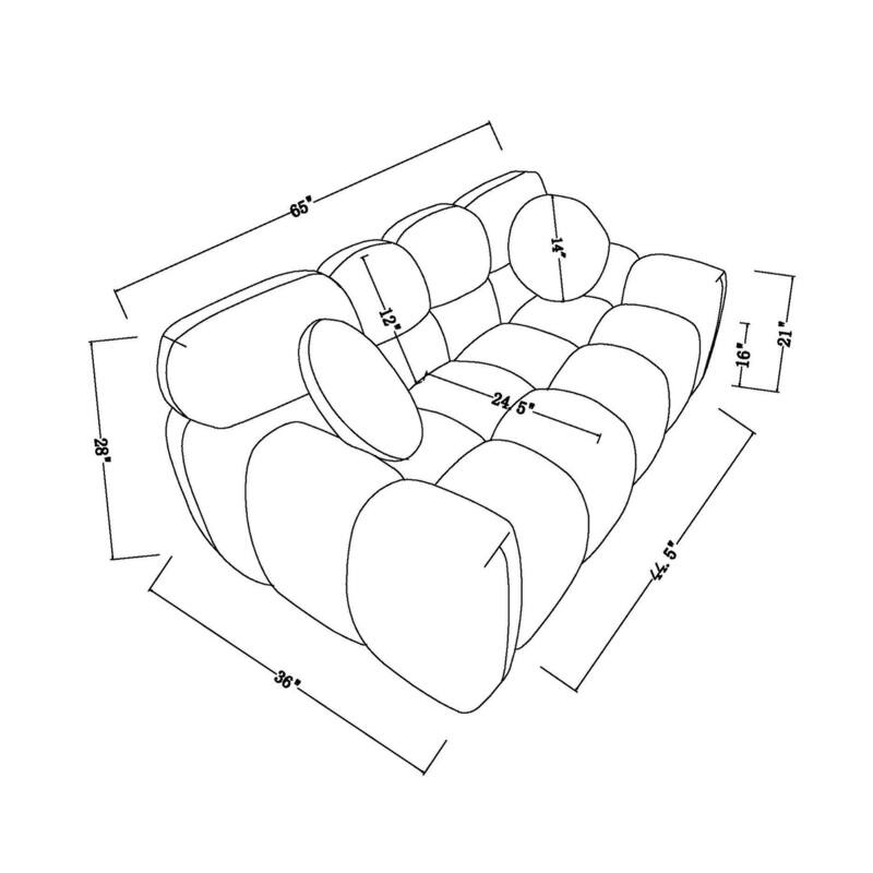 Modern ergonomic marshmallow sofa for living room