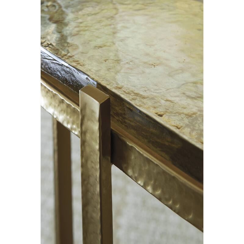 Signature Design by Ashley Porterville Metallic Accent Table - 17" W x 10.25" D x 24.38" H