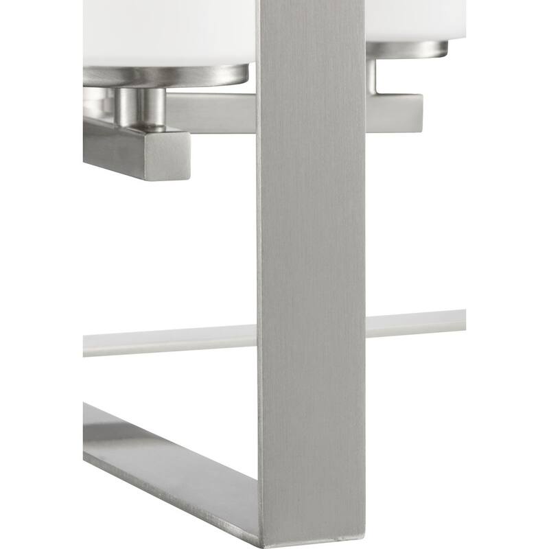 Vertex Collection Four-Light Brushed Nickel Contemporary Foyer Light - 15 in x 15 in x 28 in