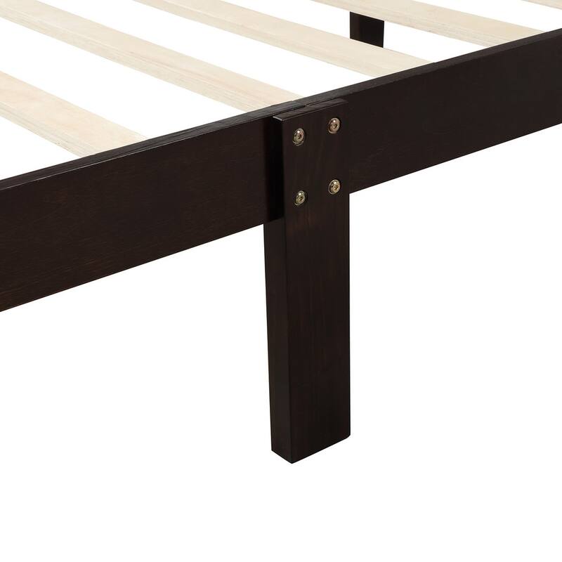 Wood Platform Twin Panel Bed Frame