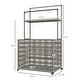 preview thumbnail 21 of 25, Outsunny Wicker Pool Float Storage Organizer, PE Rattan Pool Float Holder with Basket Shelf Towel Bars, Rolling Pool Caddy