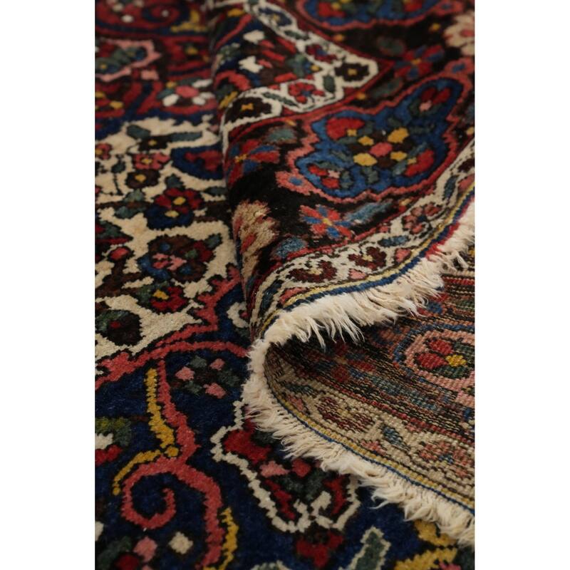 Hand Knotted Oriental 100% Wool Carpet Traditional Floral Beige & Ivories Bakhtiari Area Rug - 6' 3'' X 4' 6''