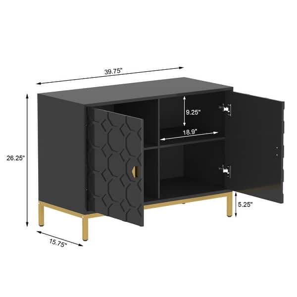 Clihome 15.75-in W x 26.25-in H Mdf Black Freestanding Utility Storage Cabinet