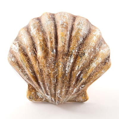 Beaded Foil Scallop Shell Christmas Xmas Ornament