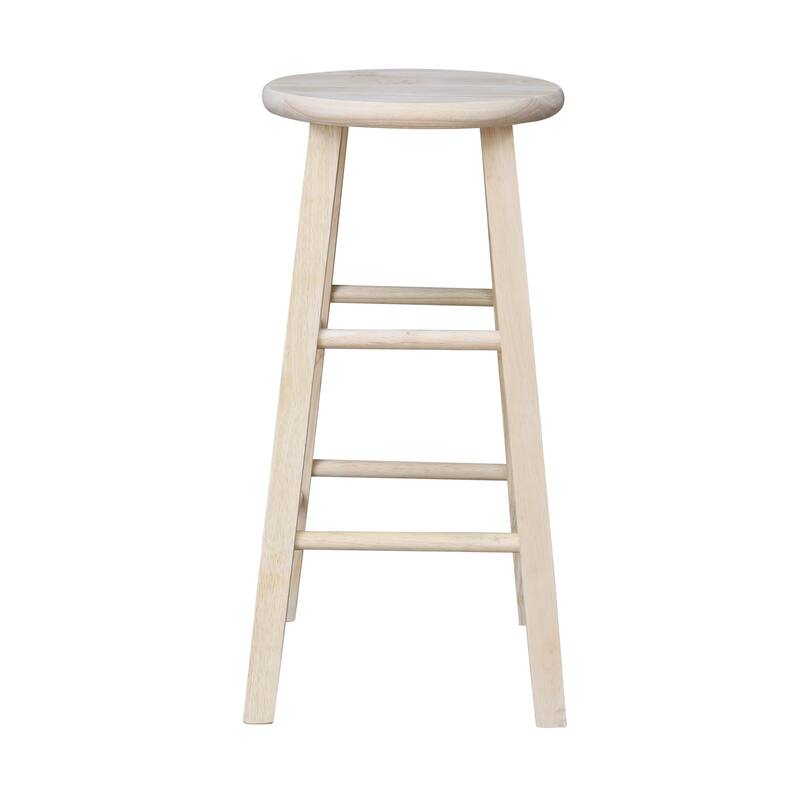 International Concepts Unfinished Round Top Stool