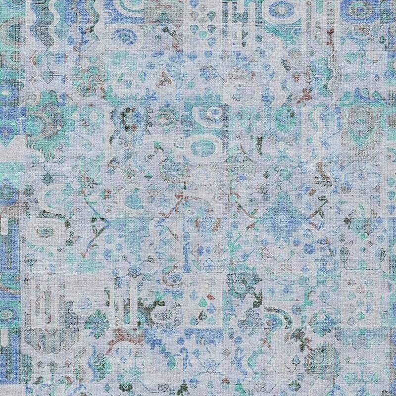 HomeRoots Patchwork Traditional Rectangle Outdoor Rug