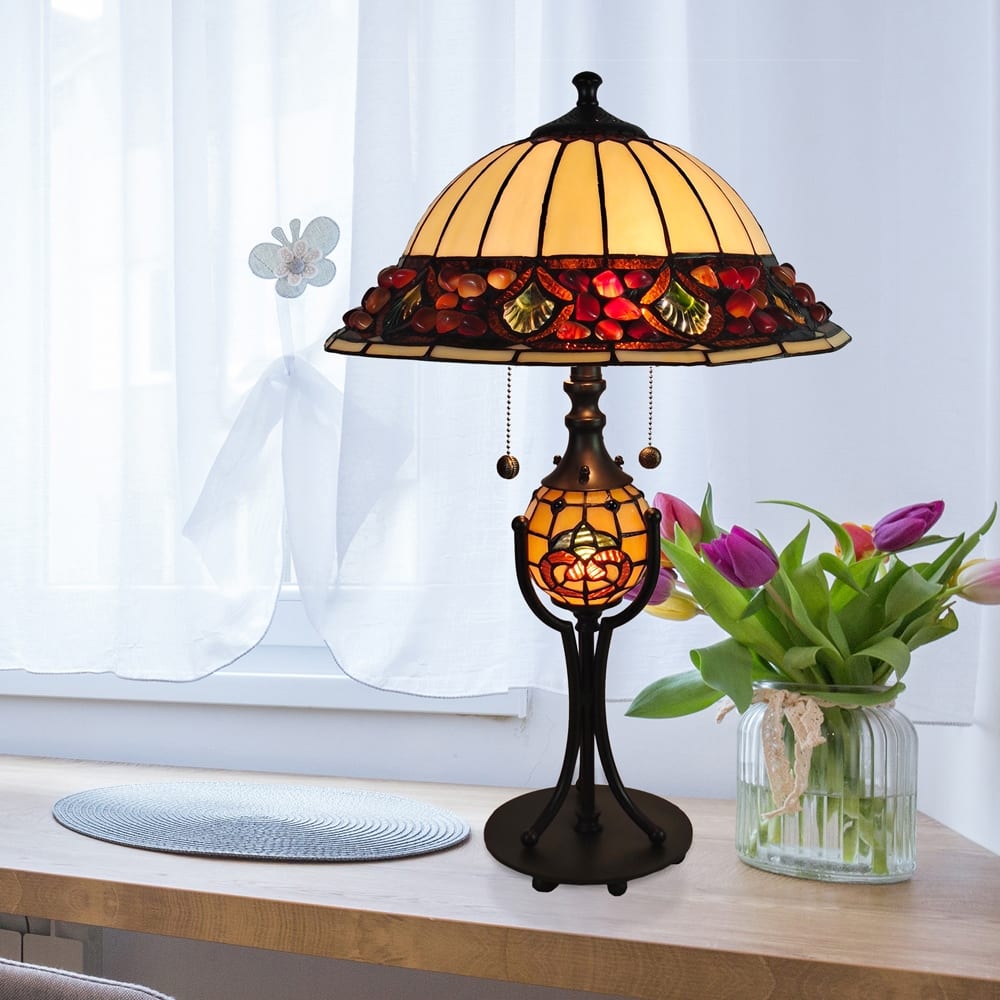 Chiara Tiffany Table Lamp with Night Light