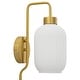 preview thumbnail 9 of 18, Adrienne River of Goods White Glass and Metal Retro Wall Sconce