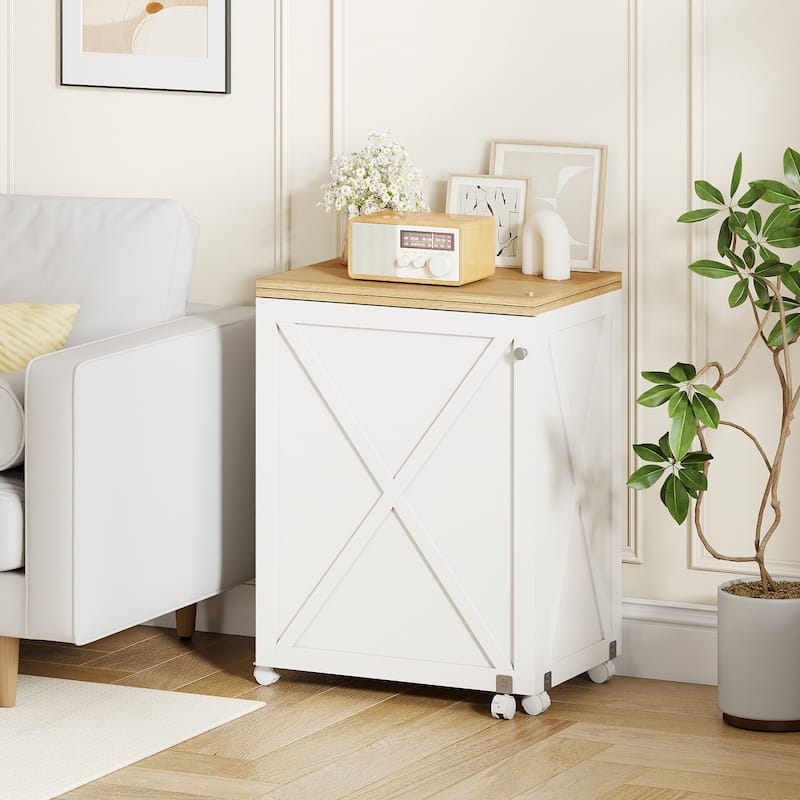 Gymax Folding Sewing Table w/ Compact Design Storage Shelf 2 Trays and