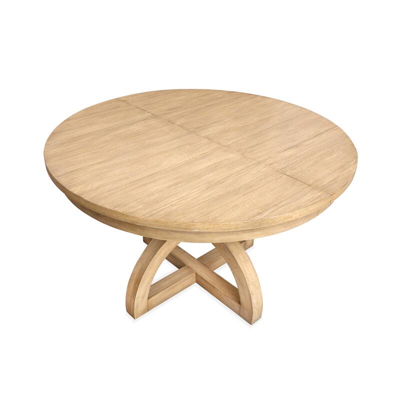 Magnussen Home Coventry Honey Maple Extendable 48" Round Dining Table - 48''W x 48''D x 30''H