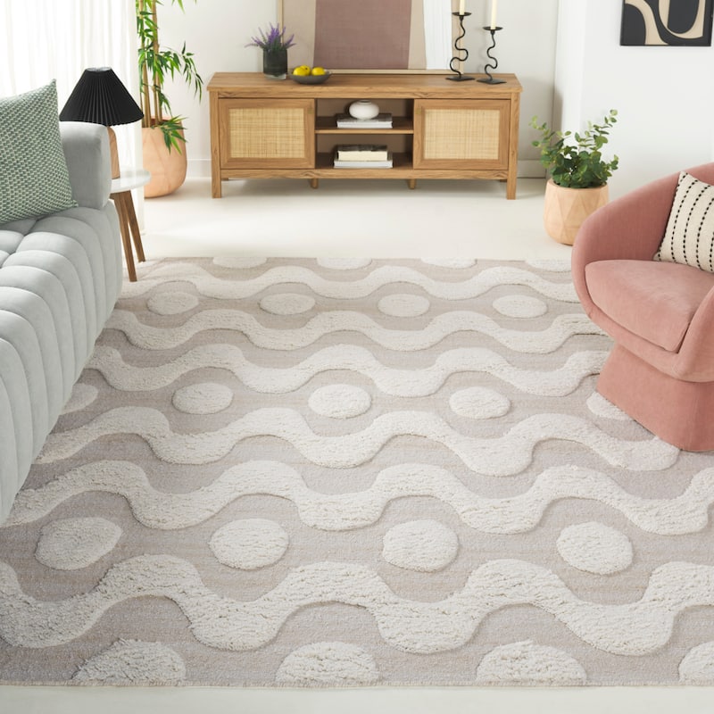 SAFAVIEH Handmade Vermont Jada Transitional Wool Rug - 8' x 10' - Ivory