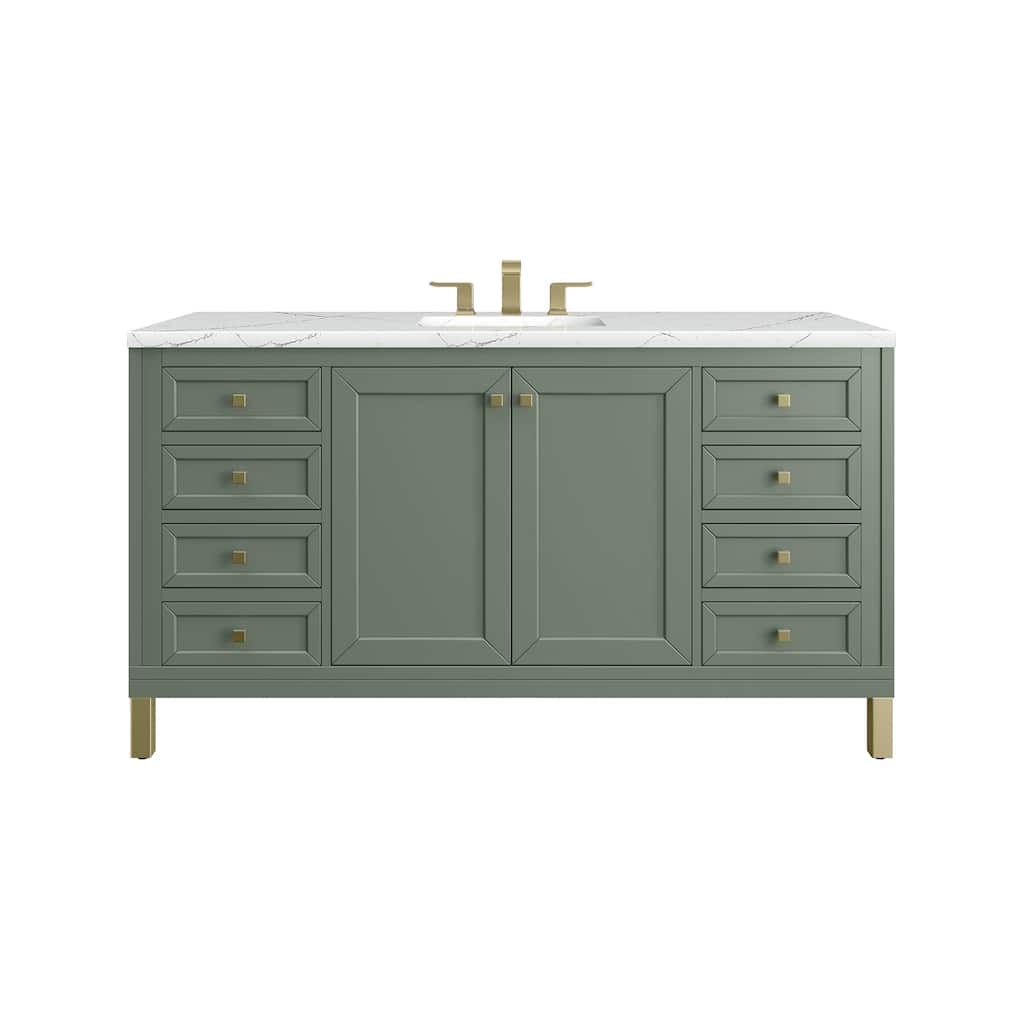 James Martin Vanities Chicago 60" Single Vanity, Smokey Celadon