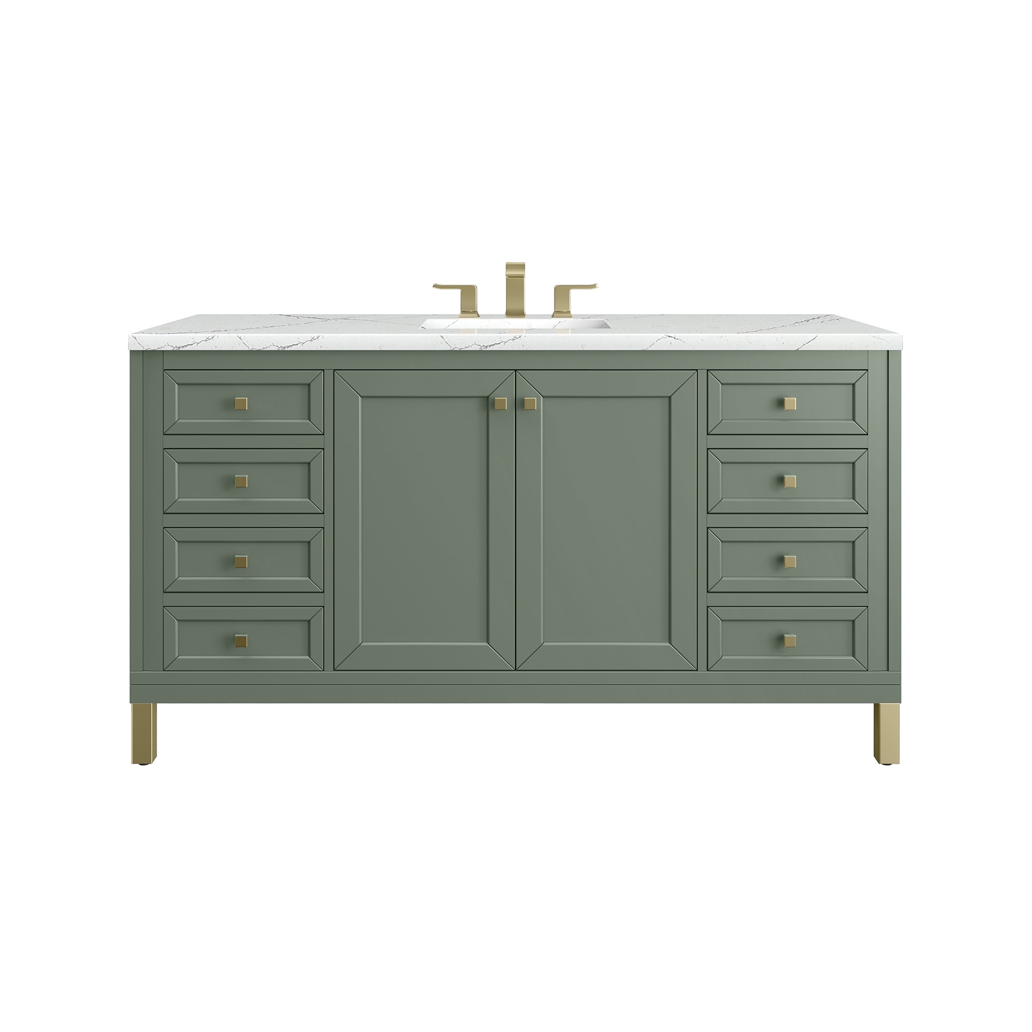 James Martin Vanities Chicago 60" Single Vanity, Smokey Celadon