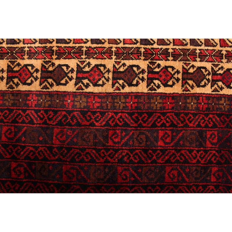 ECARPETGALLERY Hand-knotted Teimani Red Wool Rug - 2'10 x 4'7