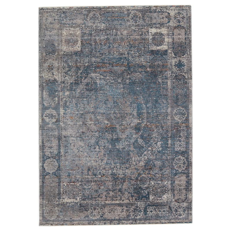 Charlene Medallion Area Rug - 9'3"X13'3" - Blue/Gray - Runner/Rectangle