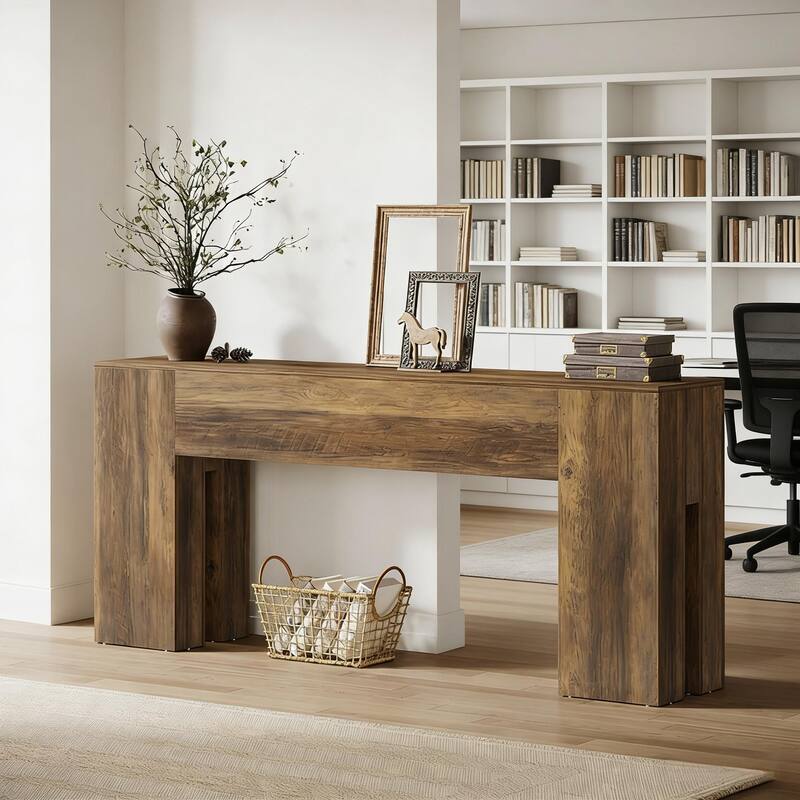 70" Rustic Console Table for Living Room and Entryway