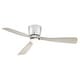 preview thumbnail 1 of 6, Fanimation Klinch 52 inch Indoor/Outdoor Flush Mount Ceiling Fan with LED Light Kit and Remote - Brushed Nickel