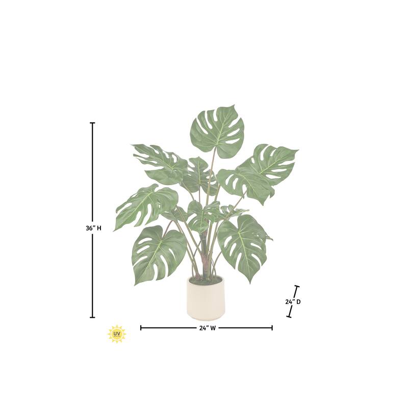 3' UV Potted Monstera Plant