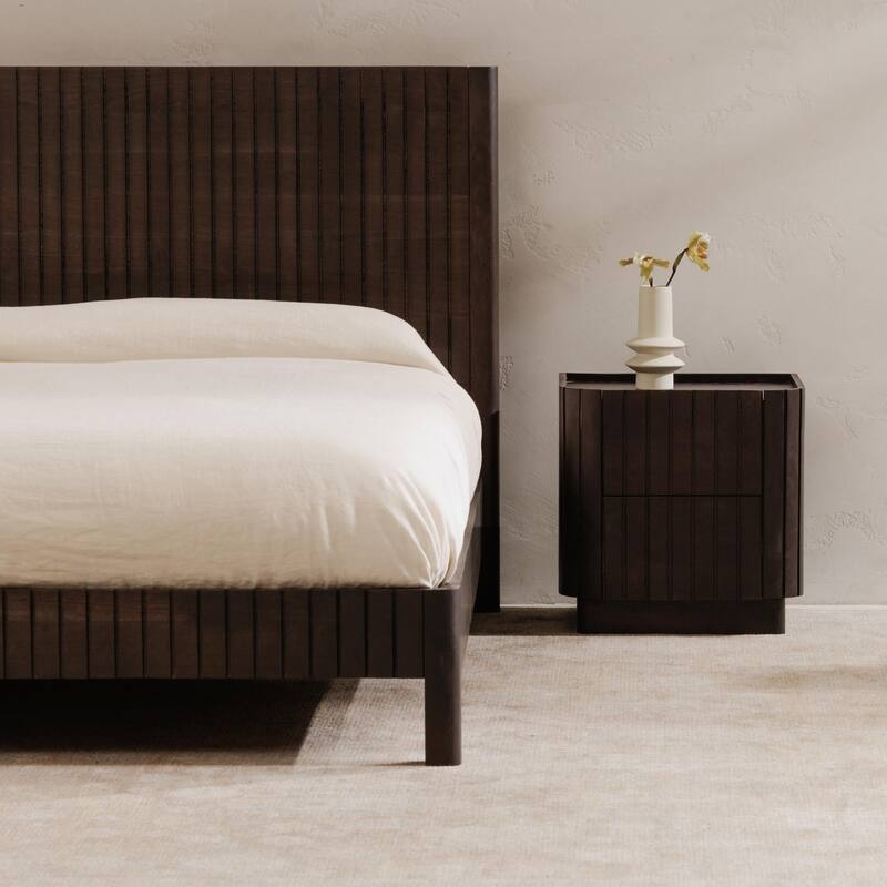 NADAAL STUDIOS Tatiana, 2-Drawer Nightstand, Matte Black
