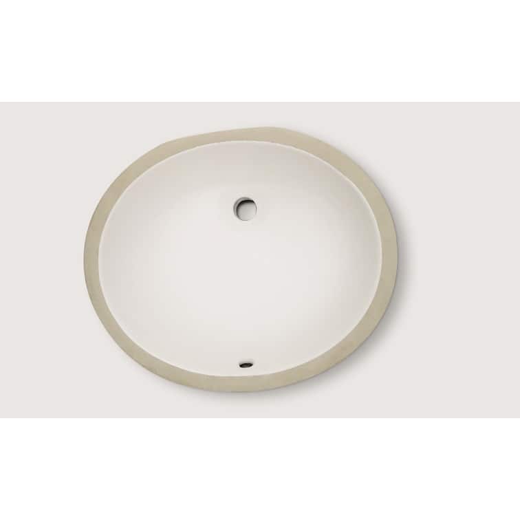 Proox Oval Ceramic Bathroom Basin Sink Undermounted Porcelain Basin For Vanity Countertop - White