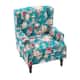 Upholstered Nailhead Trim Armchair Wingback Accent Chairs Set of 2