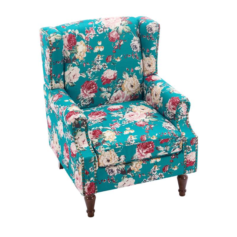 Upholstered Accent Chair Nailhead Trim Arm Chair