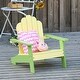 preview thumbnail 8 of 30, Outsunny Kids Pine Wood Adirondack Lounger Chair with Slat Style Backrest and Wide Seat for Age 1-4 - 20" x 19.75" x 20.75"