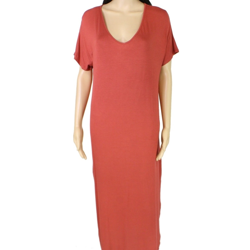 solid pink maxi dress